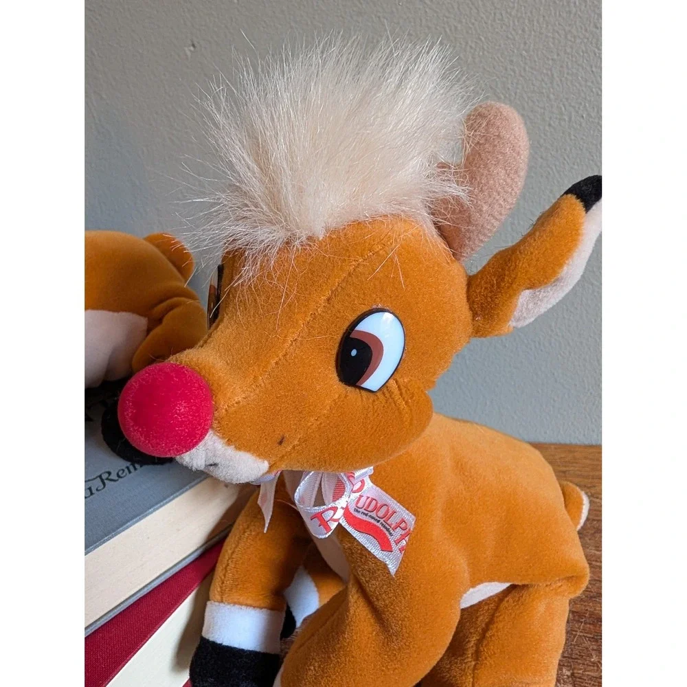 Vintage 1999 Rudolph and Clarice Musical Plush Set Christmas Reindeer WORKS